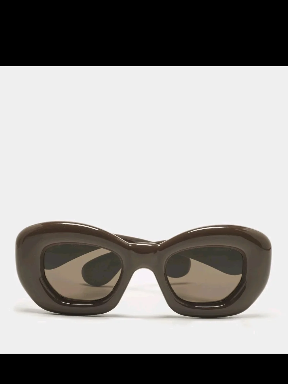 Loewe Chocolate Brown Thick Acetate Sunglasses LW40117I Inflated Cat